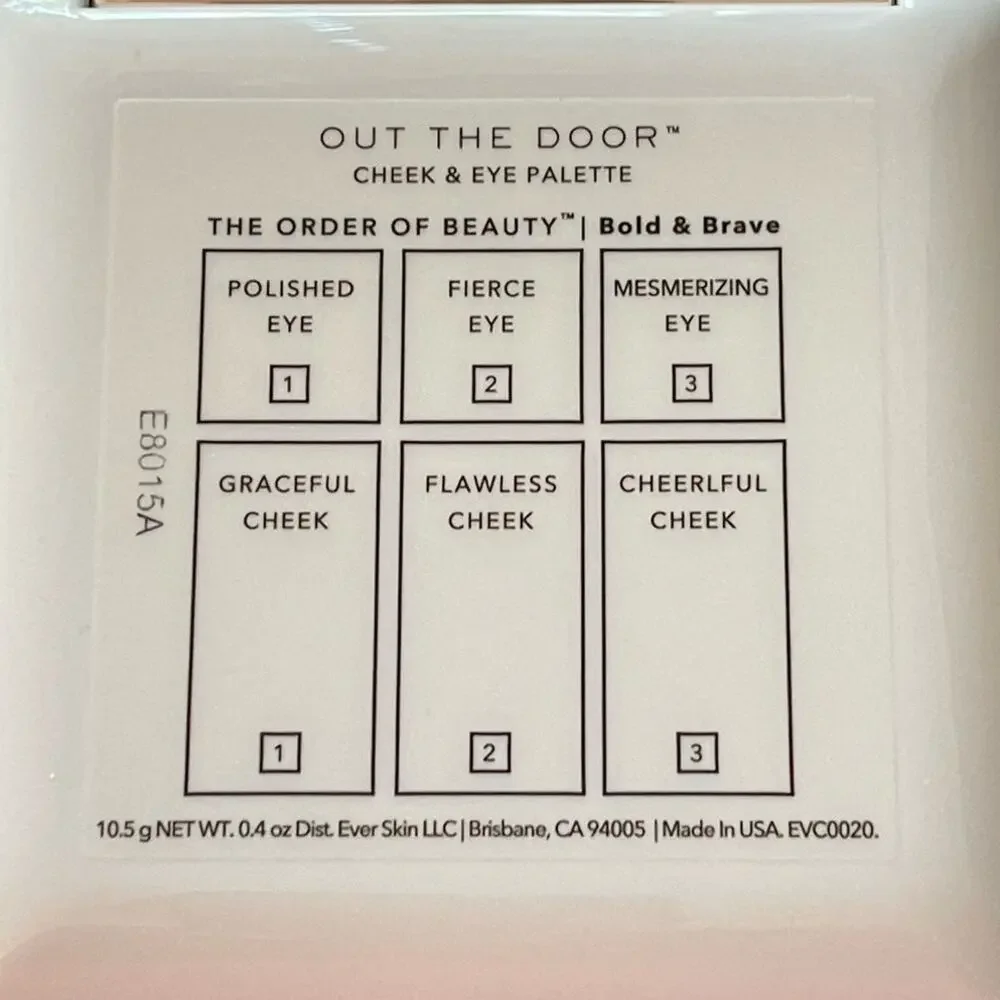 EVER Out the Door Cheek & Eye Palette Bold and Brave NEW IN BOX